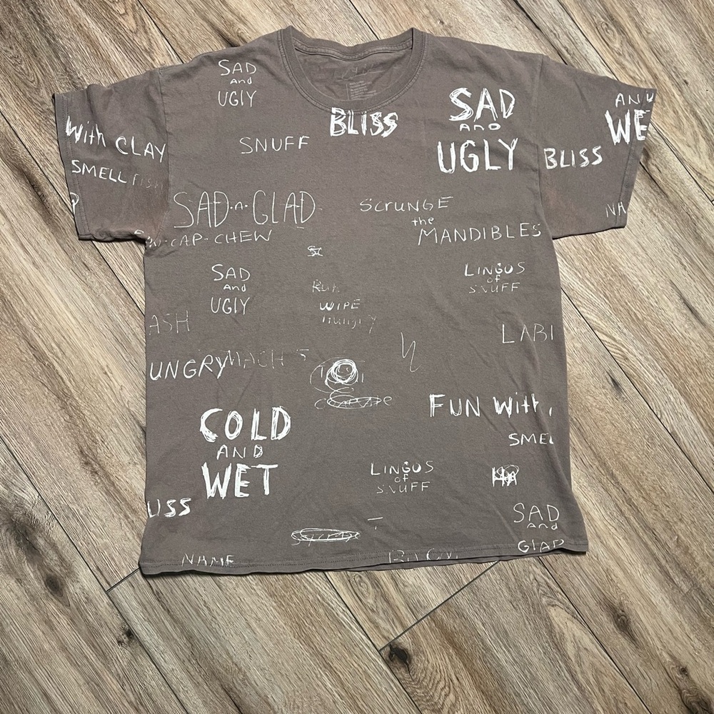 Kurt Cobain Band Names Men's Size Large Gray Short Sleeve T-Shirt